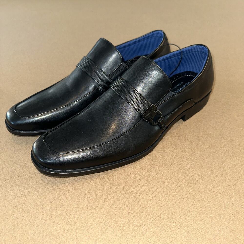 Perry Ellis Portfolio Dalton2 Ultra Foam Black Loafer Dress Shoes Size 9.5